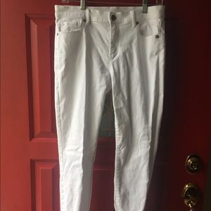 Loft white denim modern skinny jeans